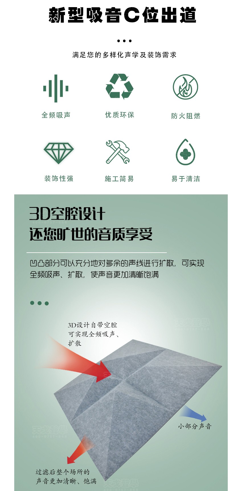 3D菱形聚酯纖維吸音板特點(diǎn) 3D菱形聚酯纖維吸音板特點(diǎn)