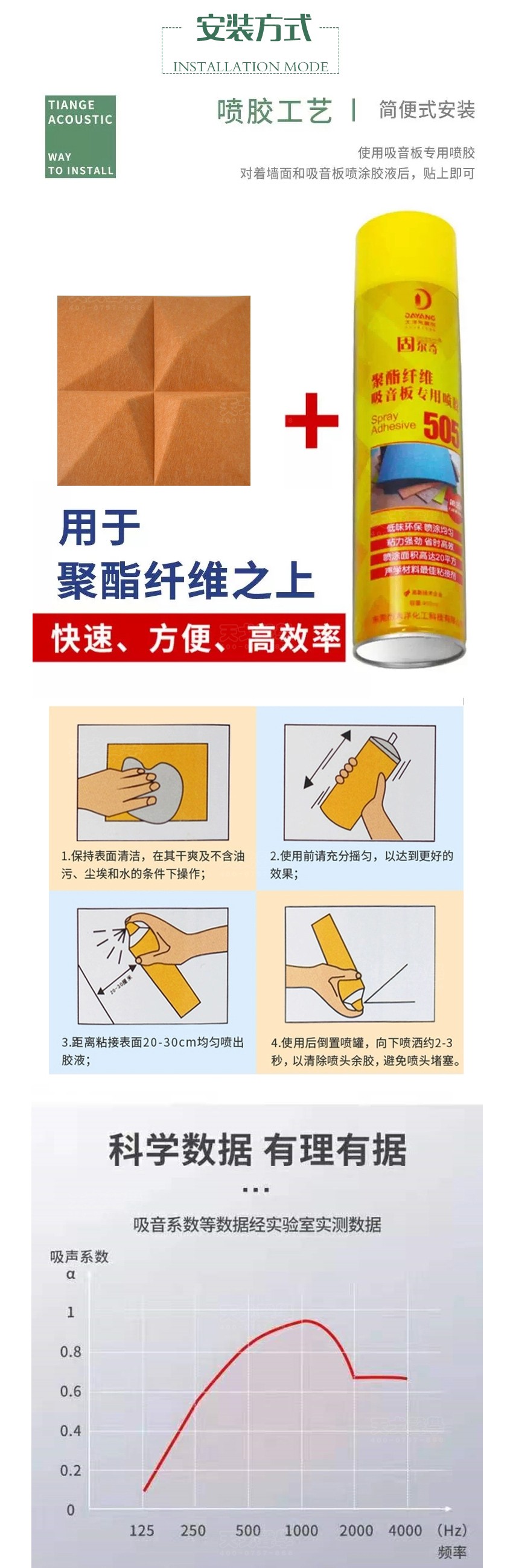 3D菱形聚酯纖維吸音板安裝方式 3D菱形聚酯纖維吸音板安裝方式