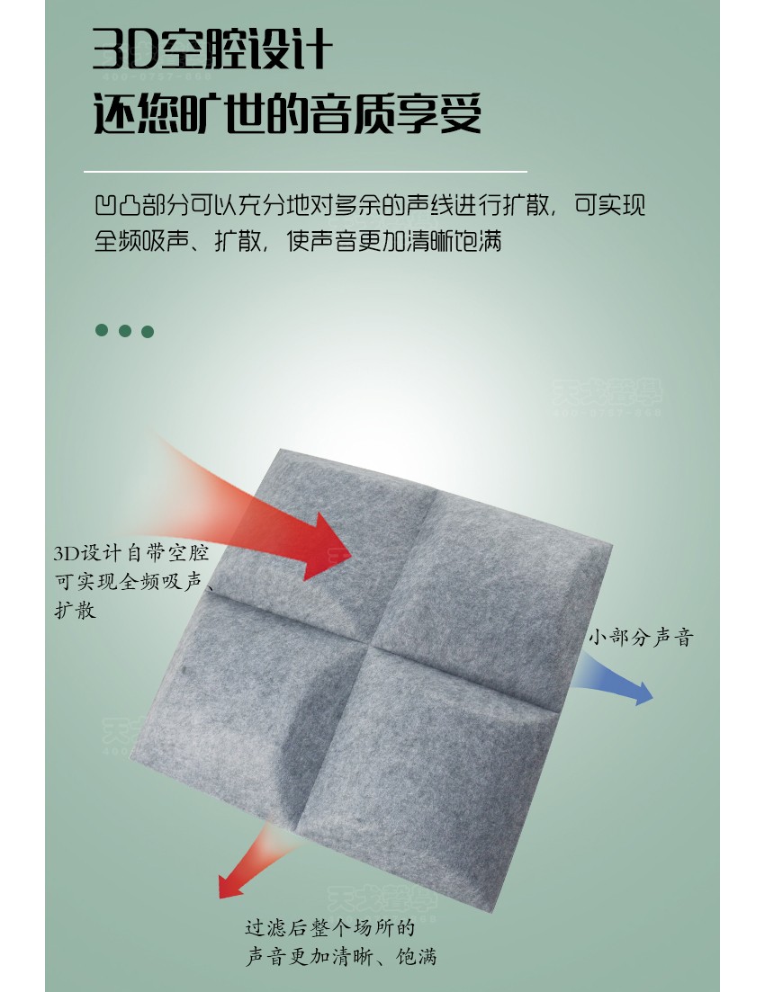 3D風(fēng)車聚酯纖維吸音板空腔設(shè)計