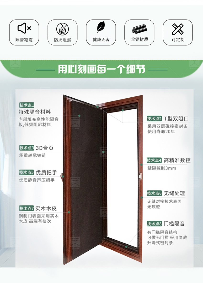 鋼質(zhì)木紋隔音門-3